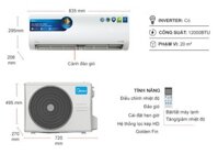 Máy lạnh Midea Inverter 1.5 HP MSAGII-13CRDN8