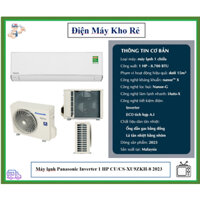 Máy lạnh Panasonic Inverter 1 HP CU/CS-XU9ZKH-8 2023 - Điện Máy Kho Rẻ (Dòng máy lạnh tiết kiệm điện tốt)