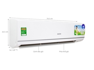 Điều hòa Sanyo 9000 BTU 1 chiều Inverter SAP-KCRV9YGS gas R-410A