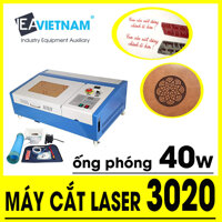 Máy laser cắt nhãn tủ điện , Máy cắt laser 3020 40W. Máy khắc dấu cao su