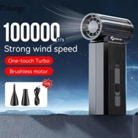 Máy lau bụi không khí điện POKINGE, tốc độ cao 100000Quạt Phản Lực Mini Turbo RPM, Máy Thổi Bạo Lực Cầm Tay Sạc Đa Năng Động Cơ Không Chổi Than