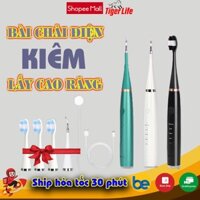 Máy lấy cao răng tại nhà 2 trong 1 kèm bàn chải điện sạc không dây, máy cạo cao răng đa năng Tigerlifef