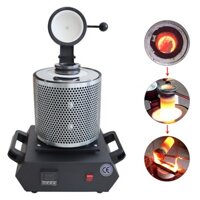 Máy lò nóng chảy vàng 1 / 2 / 3KG kỹ thuật số 1900W, 2102°Lò nung nóng chảy điện F với nồi nấu bằng than chì để tinh chế phế liệu Nhôm đồng vàng bạc, đúc tinh chế 110 / 220V