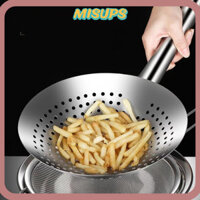 Máy lọc dầu bằng thép không gỉ MISSIPS, Máy lọc bánh bao bột dầu đa chức năng dày, Dụng cụ nhà bếp Muỗng làm sạch dầu dễ lau chùi