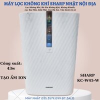Máy lọc khí tạo ion diệt khuẩn & bù ẩm SHARP KC-W45-B-13 LKK Nhật bãi, đã chuyển nguồn 220v + tặng túi đựng bút