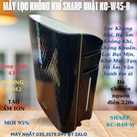 Máy lọc khí tạo ion diệt khuẩn & bù ẩm SHARP KC-W45-B-17 LKK Nhật nội địa, đã chuyển nguồn 220v + tặng 02 túi đựng bút