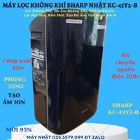Máy lọc không khi bù ẩm Sharp KC-45Y2-B-3 LKK Nhật bãi, đã chuyển nguồn 220v phòng 35m2 +tặng túi đựng bút
