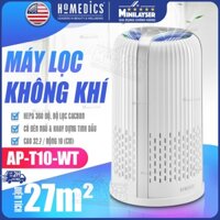 Máy lọc không khí cỡ nhỏ cho phòng ngủ Homedics AP-T10-WT loại bỏ 99% virut vi khuẩn nhập khẩu chính hãng USA cao cấp