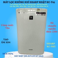 Máy Lọc không khí cũ Nhật Bản inverter Sharp KC-Y65-W-14 LKK phòng 50m đã lắp nguồn 220v + tặng 02 túi đựng bút