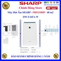 Máy lọc không khí hút ẩm Sharp DW-E16FA-W (38m2) Plasmacluster ion diệt khuẩn - Bảo hành chính hãng 12 Tháng