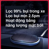 Máy Lọc Không Khí  Khử Mùi Cho ÔTô Xe Hơi Cao Cấp Chạy Năng Lượng Mặt Trời -Máy Kháng Khuẩn Và Lọc Sạch Bụi Mịn Trong Xe