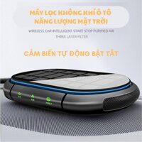 Máy lọc không khí ô tô năng lượng mặt trời K16 tạo ion âm,khử mùi diệt khuẩn trên xe hơi, cảm biến tự động bật tắt