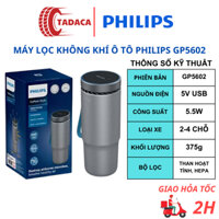 Máy Lọc Không Khí Philips GP5602 - Đèn LED Khử Trùng UV - Bộ Lọc HEPA Kháng Khuẩn- Bảo Hành 12 tháng