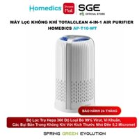 Máy Lọc Không Khí TotalClean 4-In-1 Air Purifier Homedics AP-T10-WT SGE Điện Áp 110V Tặng Ổ Chuyển Đổi Nguồn Điện