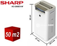 Máy lọc không khí và tạo ẩm Sharp KC-G50EV-W hàng nhập khẩu thái lan