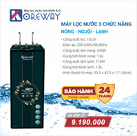 MÁY LỌC NƯỚC 3 CHỨC NĂNG - NÓNG LẠNH NGUỘI - KG06NL