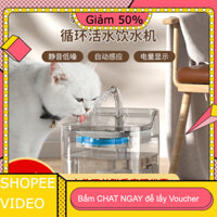Máy lọc nước cho thú cưng mới, máy lọc nước tuần hoàn thông minh, máy cấp nước tự động sạc không dây cho chó nhỏ cho mèo
