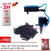 Máy lọc nước hồ cá RS 9800 2100L/H  + Bông lọc + Than hoạt tính 100gr cho hồ thủy sinh tặng 1 gói thức ăn KAOKUI 100gr