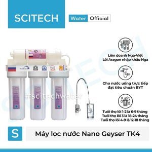 Máy lọc nước Nano Geyser 4 cấp lọc TK4 - Dùng cho nước máy