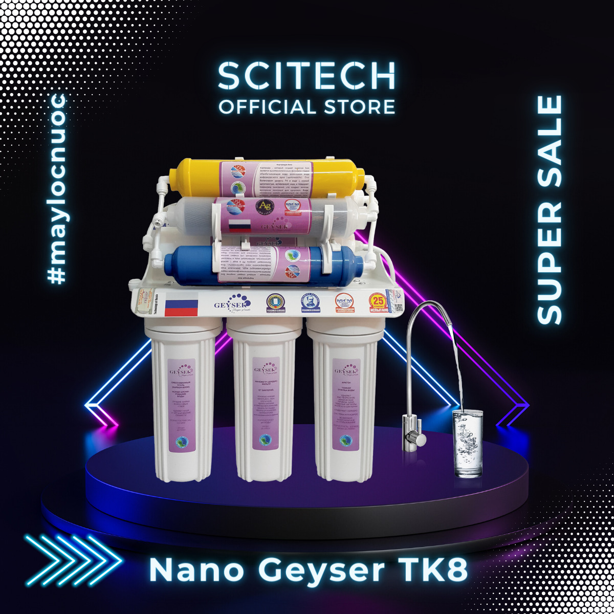 Máy lọc nước NANO Geyser TK8 – 8cấp lọc