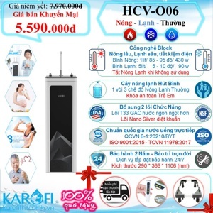 Máy lọc nước nóng lạnh Karofi HCV-O06