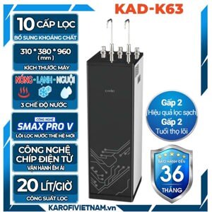Máy lọc nước RO nóng lạnh Karofi KAD-K63