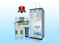 Máy lọc nước RO 9 cấp 2 vòi đồng hồ đèn báo