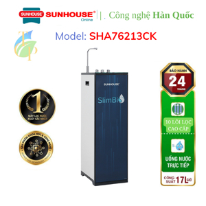 Máy lọc nước RO nóng lạnh Sunhouse SHA76213CK 10 lõi