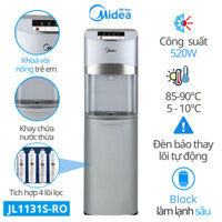 Máy lọc nước RO nóng lạnh Midea JL1131S, 4 lõi, 4l/h, bảo hành 12 tháng