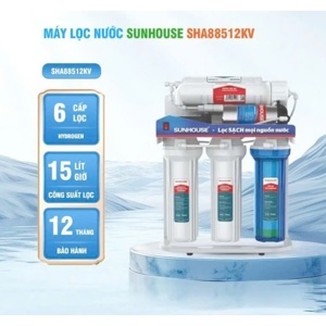 Máy lọc nước RO Sunhouse SHA88512KV - 6 lõi, không vỏ