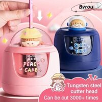 Máy mài bút chì điện BVROU, Tự động nhập Phi hành gia dẫn đầu / Thiết kế gấu trúc Máy mài bút chì tự động, chống dính chì Dụng cụ cơ khí quay tay dành cho sinh viên