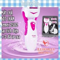 Máy mài chà gót chân và da chết Kemei cao cấp chuyên dụng sạc pin tích điện KM 2500/KM 2502