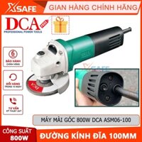 Máy mài góc 800W DCA ASM06-100, máy mài cầm tay đĩa mài 100mm, tốc độ mài 9000 lần /phút, mài cắt sắt, kim loại