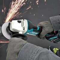 MÁY MÀI GÓC DÙNG PIN 100MMCÔNG TẮC BÓPAWSBL18V 1 ĐẾ SẠC , 02 PIN 18V 5.0AH MAKITA DGA418RTE- HÀNG CHÍNH HÃNG