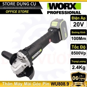 Máy mài góc dùng pin Li-ion Worx Green WU808.9