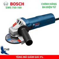 Máy mài góc Máy cắt sắt cầm tay Bosch GWS 750-100 Công suất 750W Máy Heavy Duty bảo hành điện tử 12 tháng đá 100mm