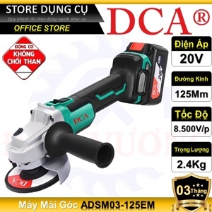 Máy mài góc pin 20V DCA ADSM03-125EM