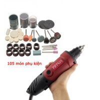 Máy mài khuôn mini và 105 món phụ kiện mài, khắc mini tiện lợi