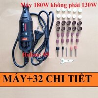 MÁY MÀI MINI CẦM TAY CỰC MẠNH 180W KÈM phụ kiện ĐẦU KHOAN CẮT MÀI VM180 đầu bông giáp mài