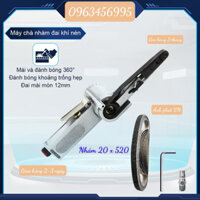 máy mài mini, máy mài đai nhám kt 20 x 520 máy cỡ lớn, chạy bằng khí lén