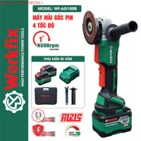 Máy Mài pi.m cầm tay WORKFIX WF-AG100B Không chổi than 2 pi.m 15cell mạch 4 mosfet dòng xả cao ĐIỆN MÁY MT