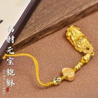 May Mắn Thỏi Pixiu Điện Thoại Di Động Dây Chuyền Khắc Đồng Nam Nữ Cao Cấp Móc Khóa Mặt Dây Chuyền Cổ Phương Pháp Vàng