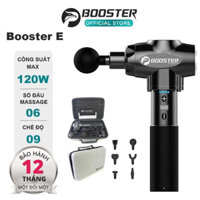 Máy Masage Cầm Tay Đấm Lưng BOOSTER E, Súng massage gun thư giãn cơ bắp 6 Đầu Massage – 9 mức độ – 135W