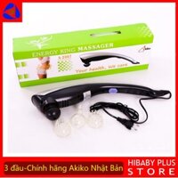 Máy massage cầm tay 3 đầu hồng ngoại King Akiko/Lucass A300  Nhật Bản. Mát xa giảm đau vai cổ lưng, tăng cường sức khỏe