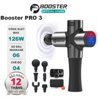 Máy massage cầm tay BOOSTER PRO 3, Súng massage gun thư giãn cơ bắp trị liệu đau nhức mỏi -126W, 6 Đầu, 4 Tốc Độ