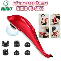 Máy Massage Cầm Tay Cá Heo, Massa Cầm Tay 6 đầu Nikio PL-608B Điện tử