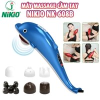 Máy massage cầm tay cá heo Nikio NK-608B - 6 đầu, 3 chế độ mát xa, 5 tốc độ