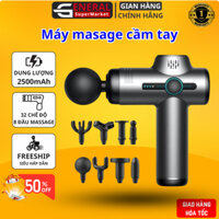 Máy massage cầm tay chính hãng 32 chế độ lực đấm siêu mạnh 13800 vòng/phút,pin 2500mah Bảo Hành 12 tháng