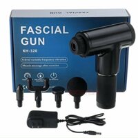 Máy Massage Cầm Tay Fascial Gun HG 320 - 4 Đầu 6 Chế Độ - Massage Toàn Thân Giảm Đau Cơ