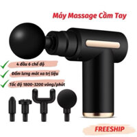 Máy massage cầm tay mini đấm lưng mát xa trị liệu cổ vai gáy 4 đầu 6 chế độ